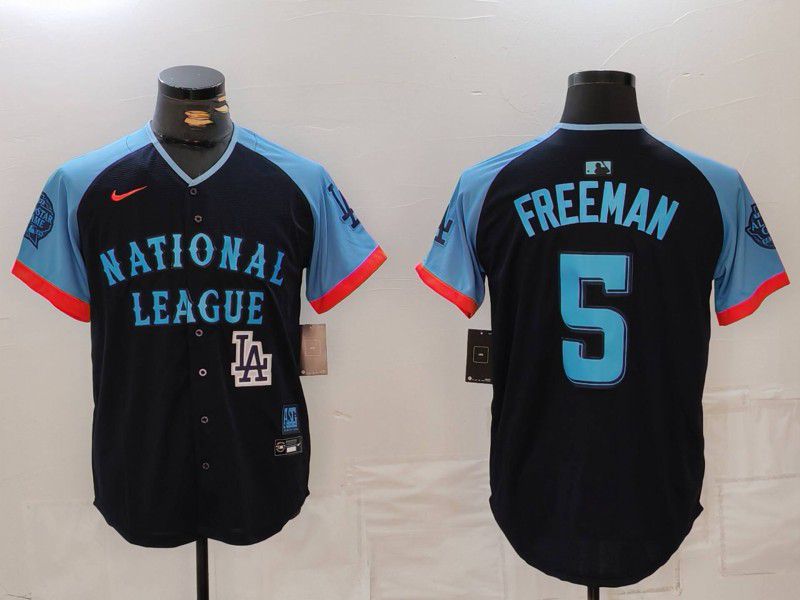 Men Los Angeles Dodgers 5 Freeman Blue All star 2024 Nike MLB Jersey style 81554